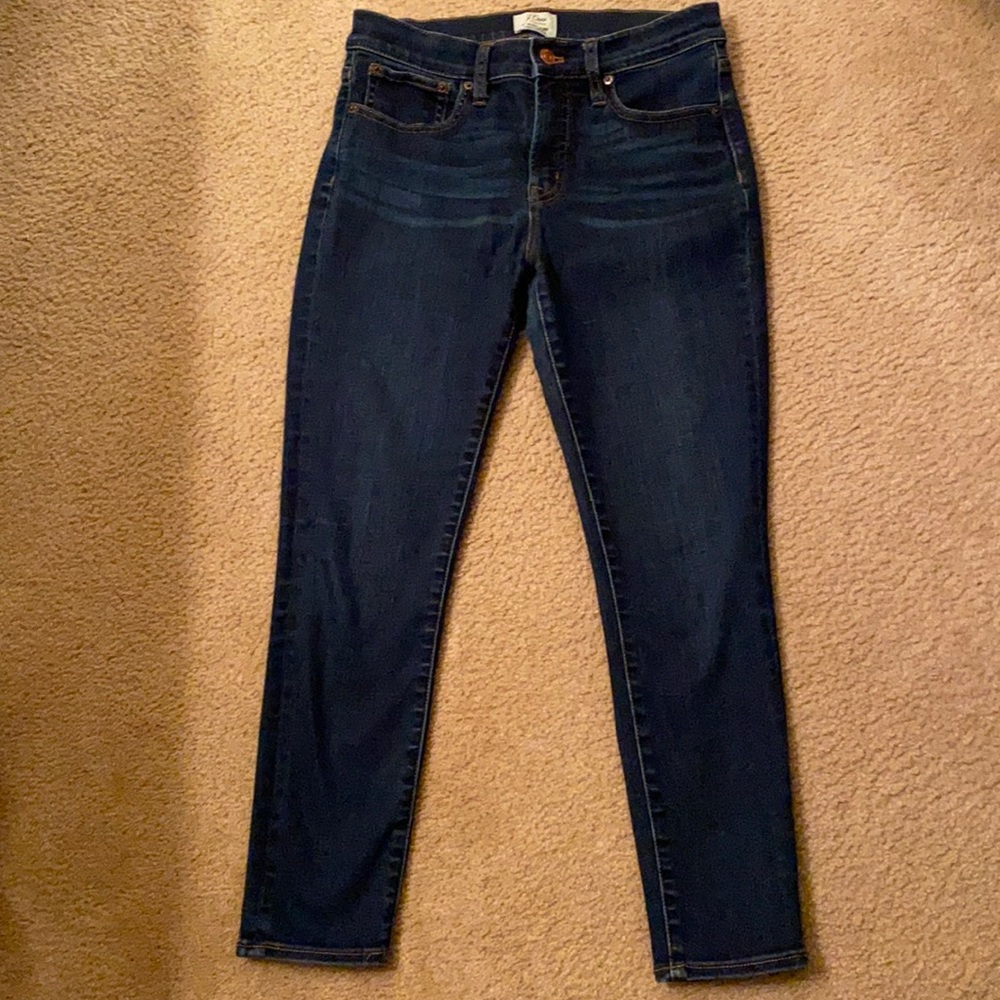Petite J.Crew 9” High-Rise Toothpick Skinny Jeans